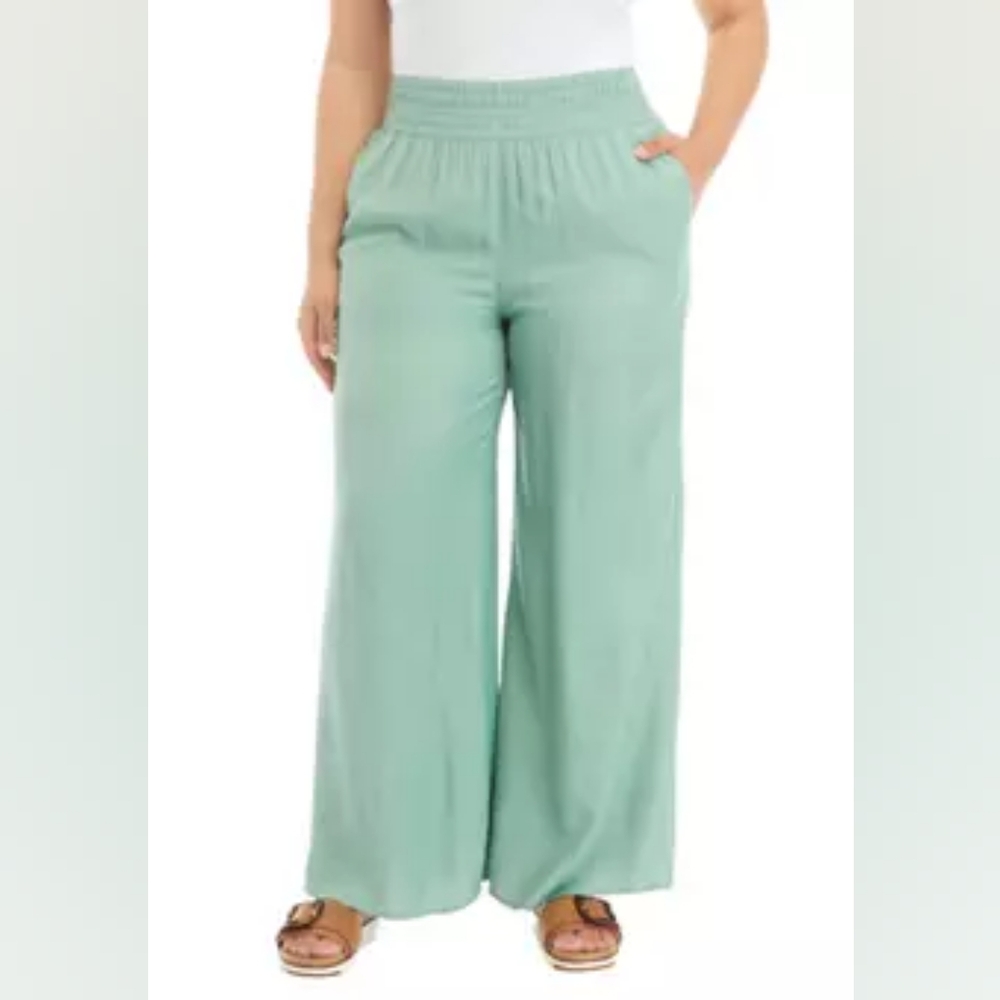 NWT Wonderly Plus Size Linen Like Swing Pants